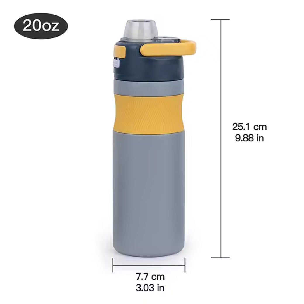 Insulated Water Bottle, Thermos Bottle 600ml, Thermo Steel Water Bottle, Leak Proof, Go Anywhere Water Bottle