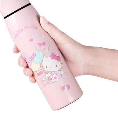 Kitty Stainless Steel Thermos Water Bottle, 400 ml, Cute Kitty Illustration Thermos, Portable and super strong