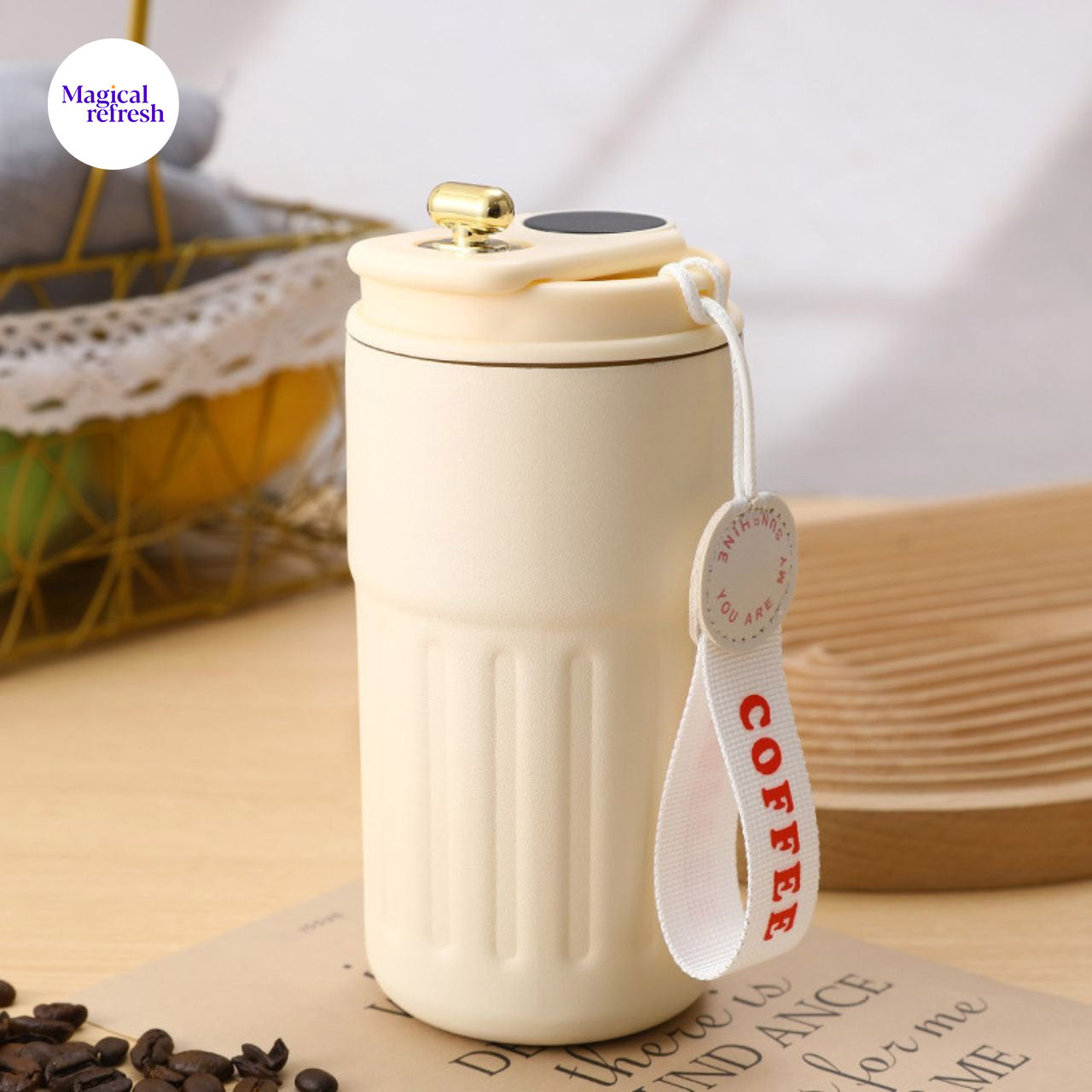 Premium Quality | SS 316 Steel Thermos Coffee Mug with Smart Temperature Display | 500 ML