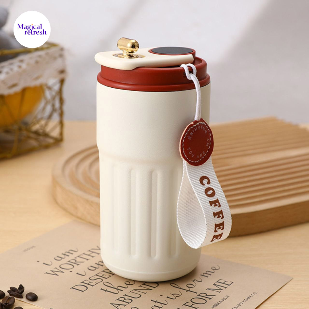 Premium Quality | SS 316 Steel Thermos Coffee Mug with Smart Temperature Display | 500 ML